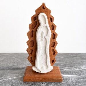 Escultura Virgen de Guadalupe en Madera y Marmolina